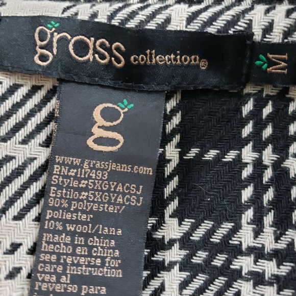 GRASS COLLECTION WOMEN'S TRENCH  BLACK/ GREY -M - Picture 3 of 4